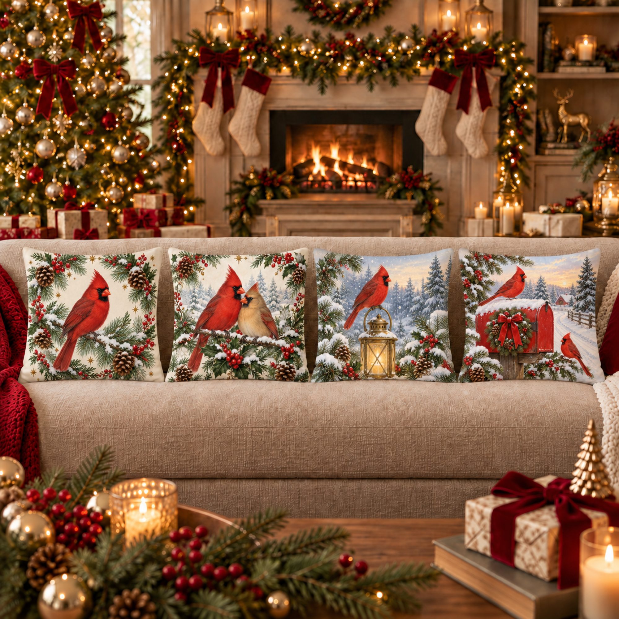 Cardinal Evergreen Curated Collection coordinated pillow cover set