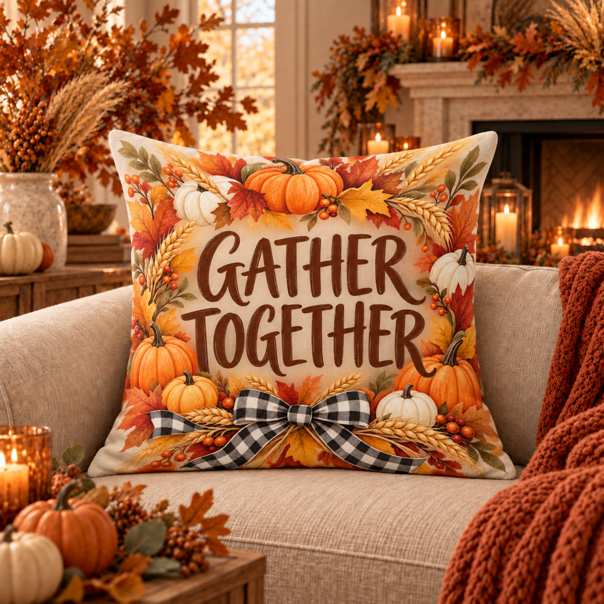 Gather Together pillow cover